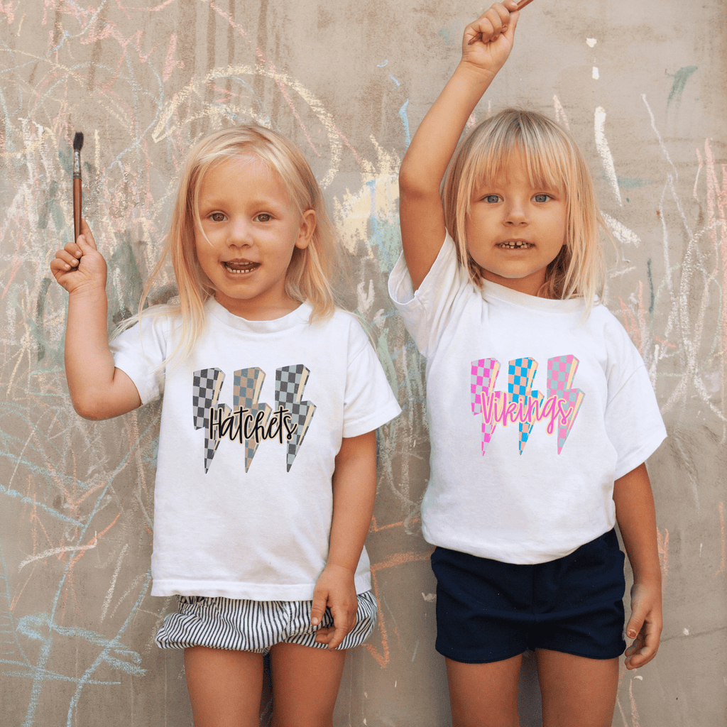 Custom School Name Lightning Bolt T-shirt