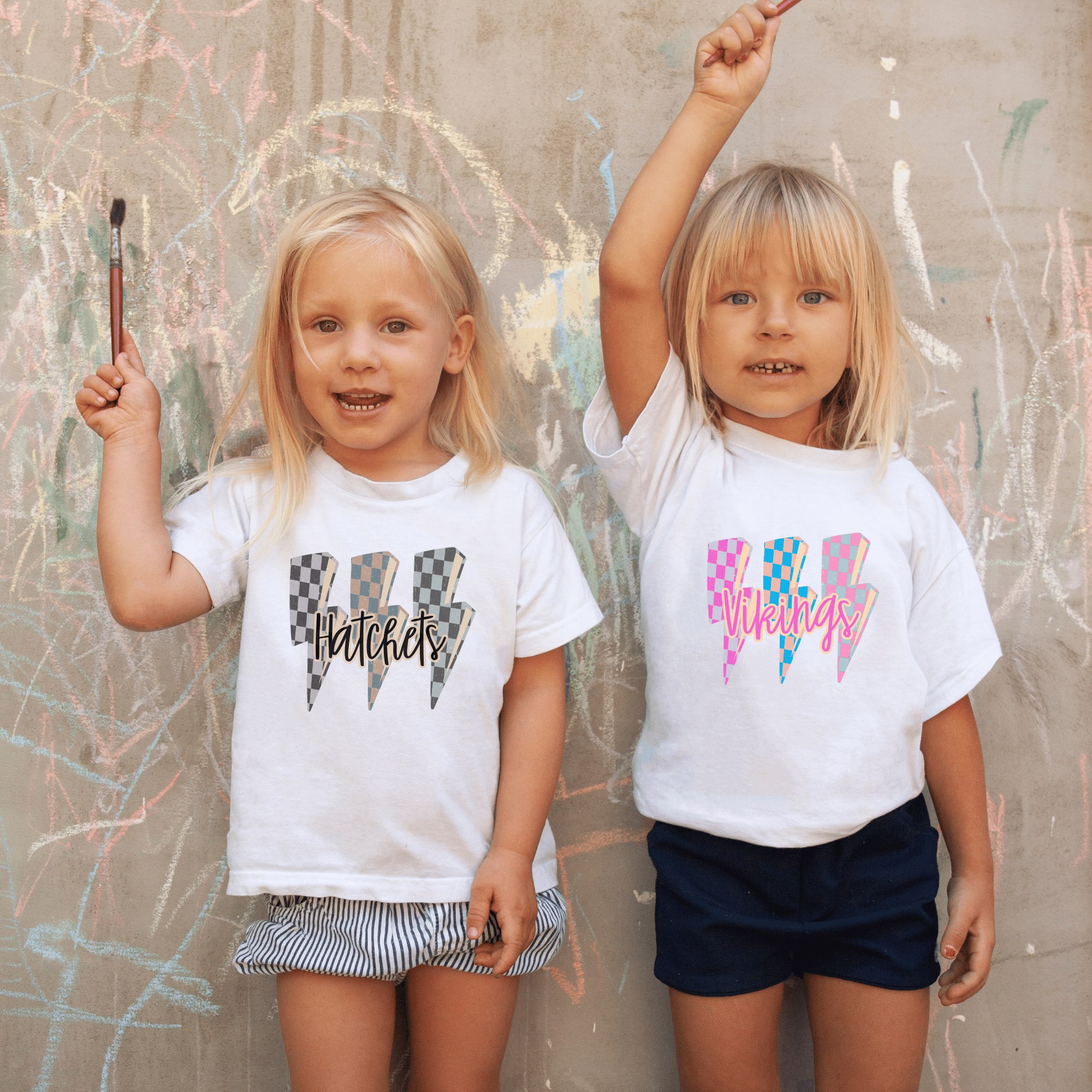 Custom School Name Lightning Bolt T-shirt