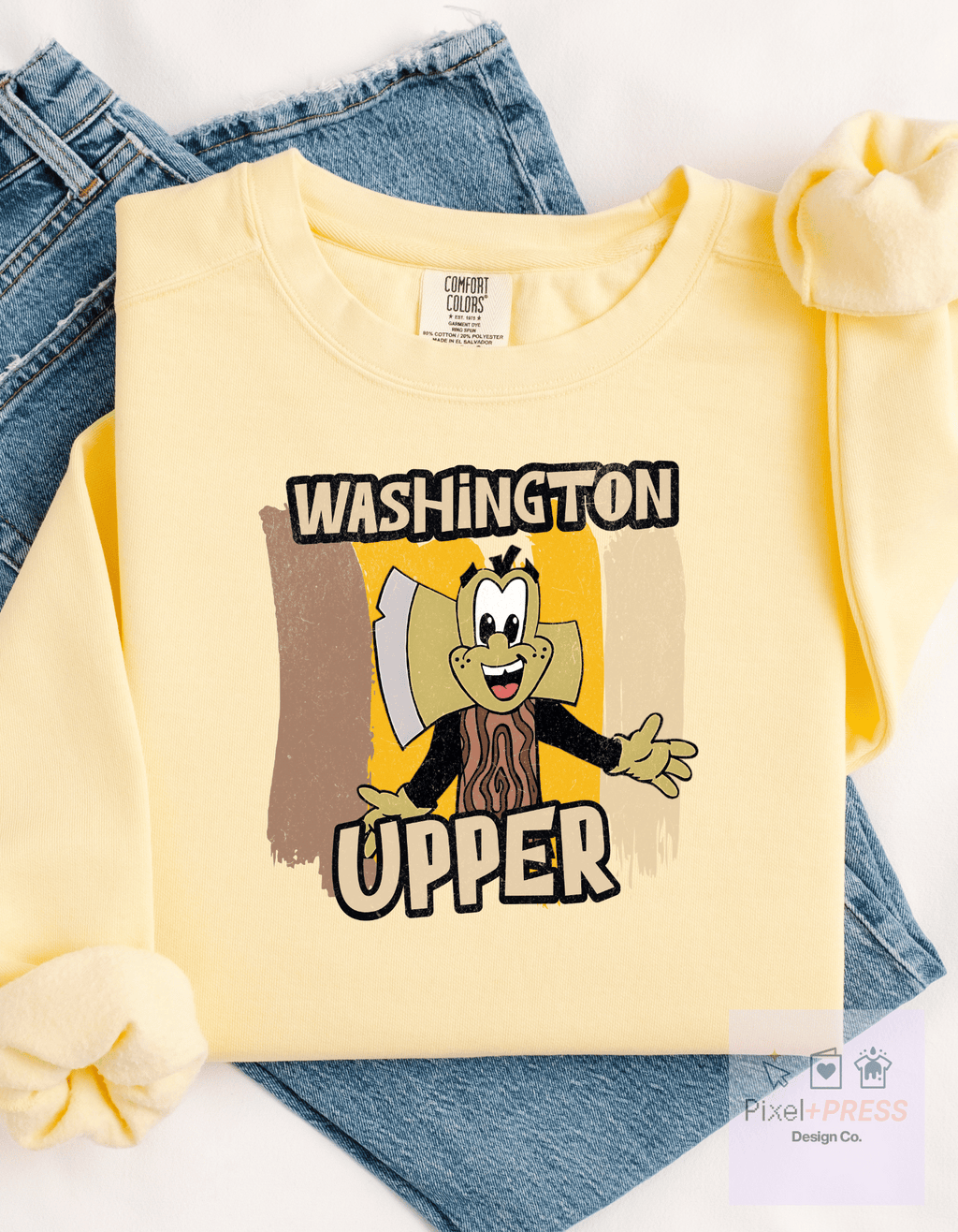 Washington School Spirit Adult Crewneck – Primary, Intermediate, or Upper – Comfort Colors