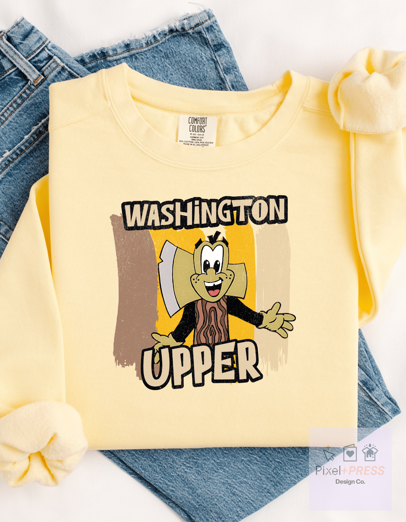Washington School Spirit Adult Crewneck – Primary, Intermediate, or Upper – Comfort Colors