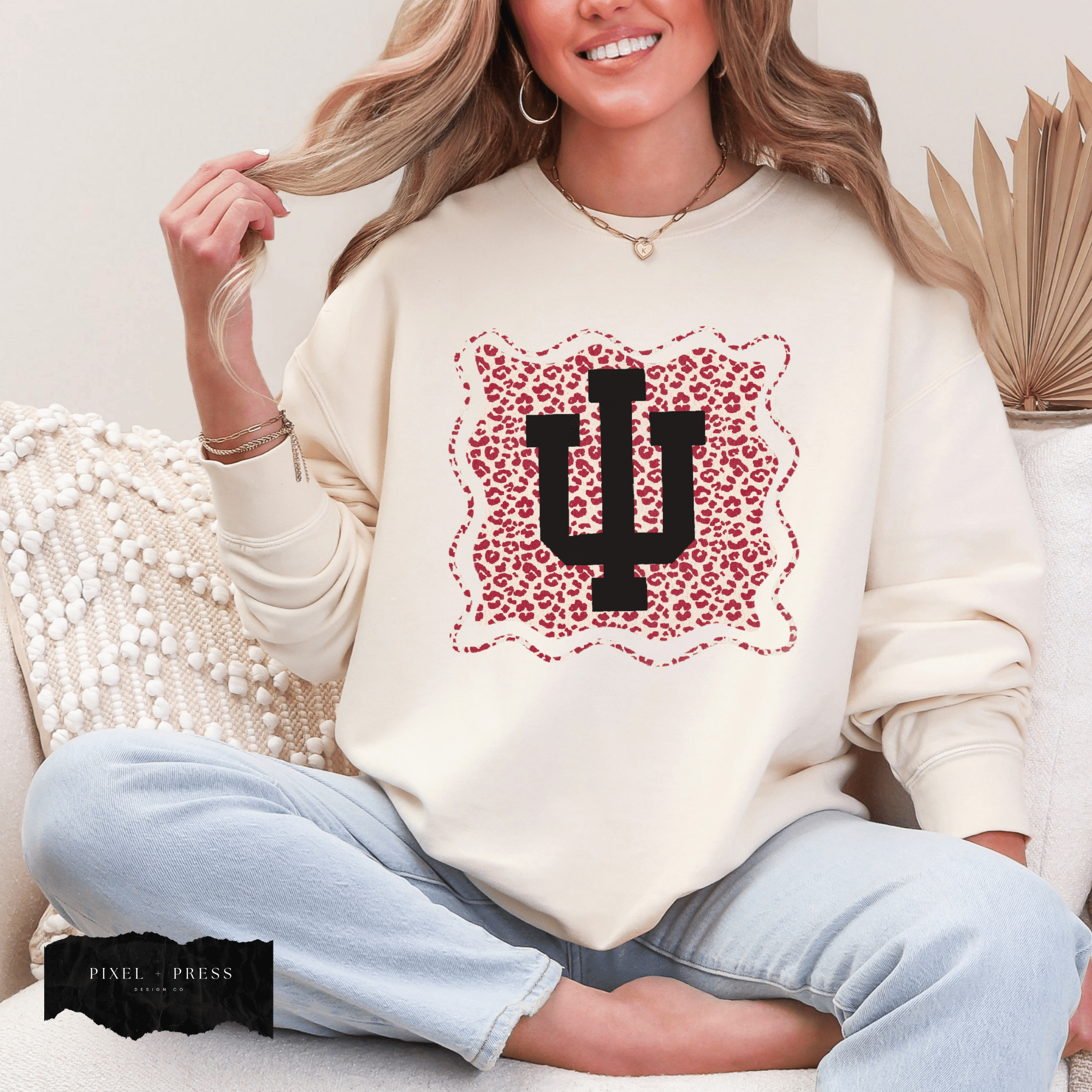 Leopard IU Crewneck