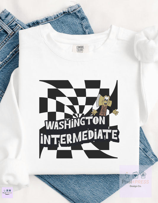 Washington School Spirit Adult Crewneck – Primary, Intermediate, or Upper – Comfort Colors