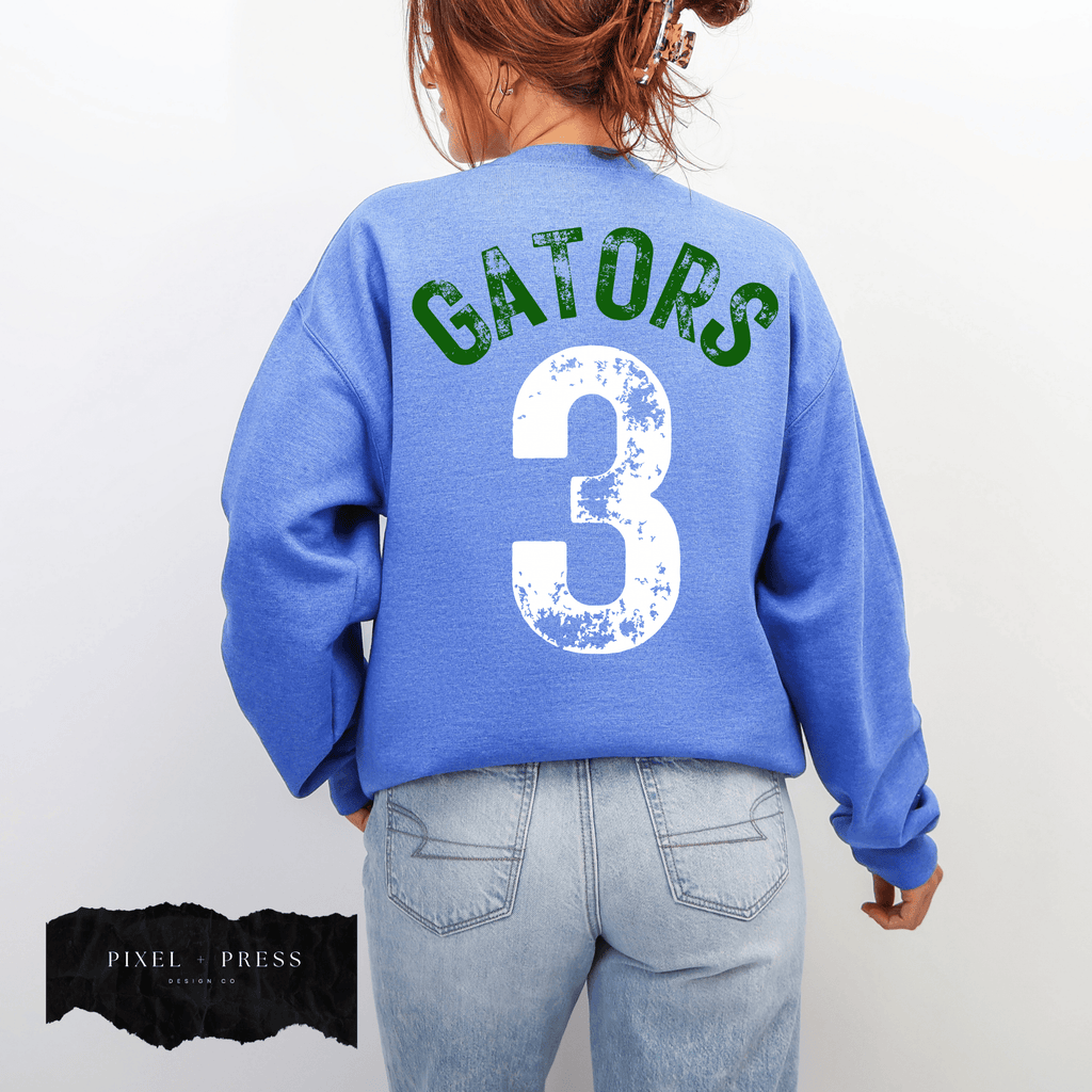 Vintage Oversized Mascot Crewneck | Custom School Spirit Sweatshirt