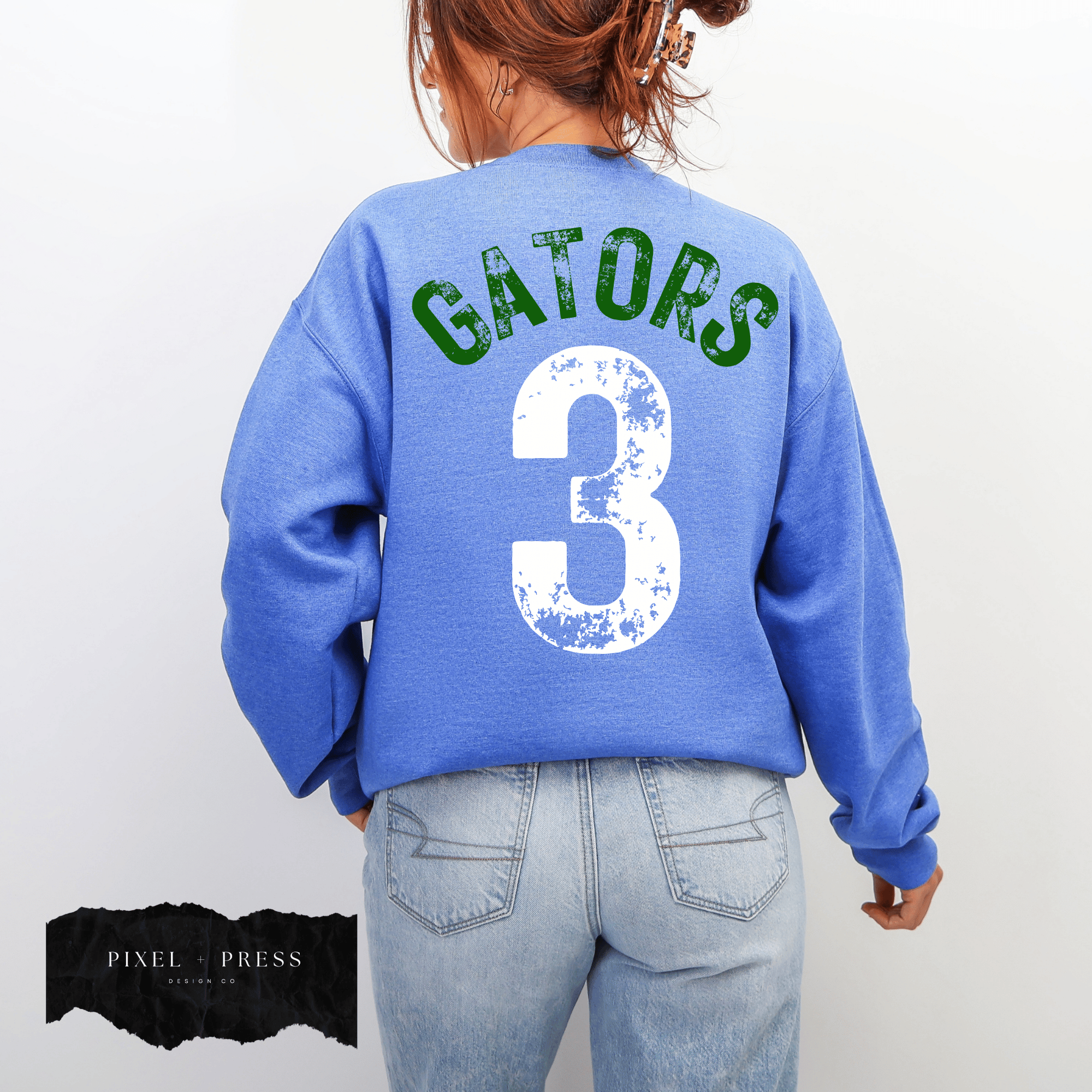 Vintage Oversized Mascot Crewneck | Custom School Spirit Sweatshirt