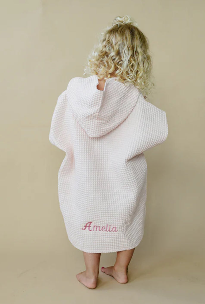 Personalized Kids Hooded Waffle Towel Poncho | Intro Pricing