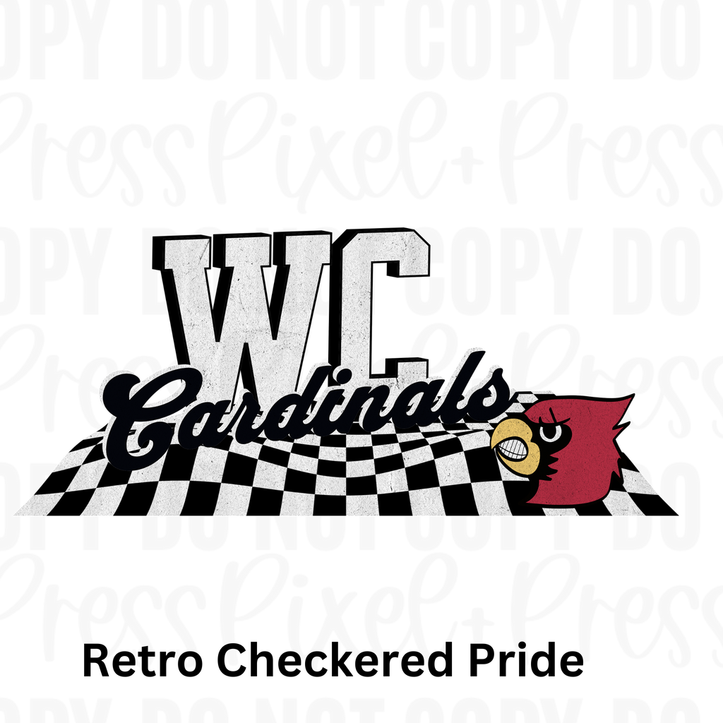 WC Cardinals Spirit Tees – Comfort Colors (Youth–Adult 4XL)