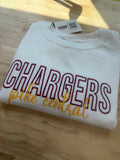 Youth Chargers Embroidered Comfort Colors Tee