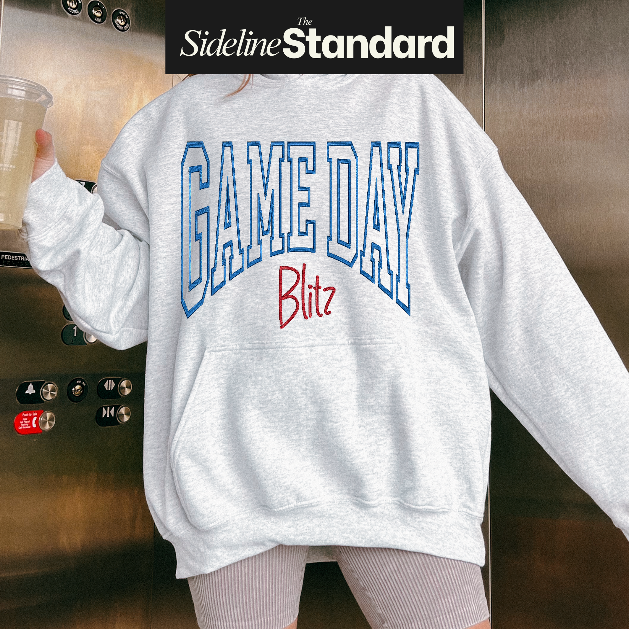 Washington FC Game Day Puff Embroidered Crewneck | Ash Grey