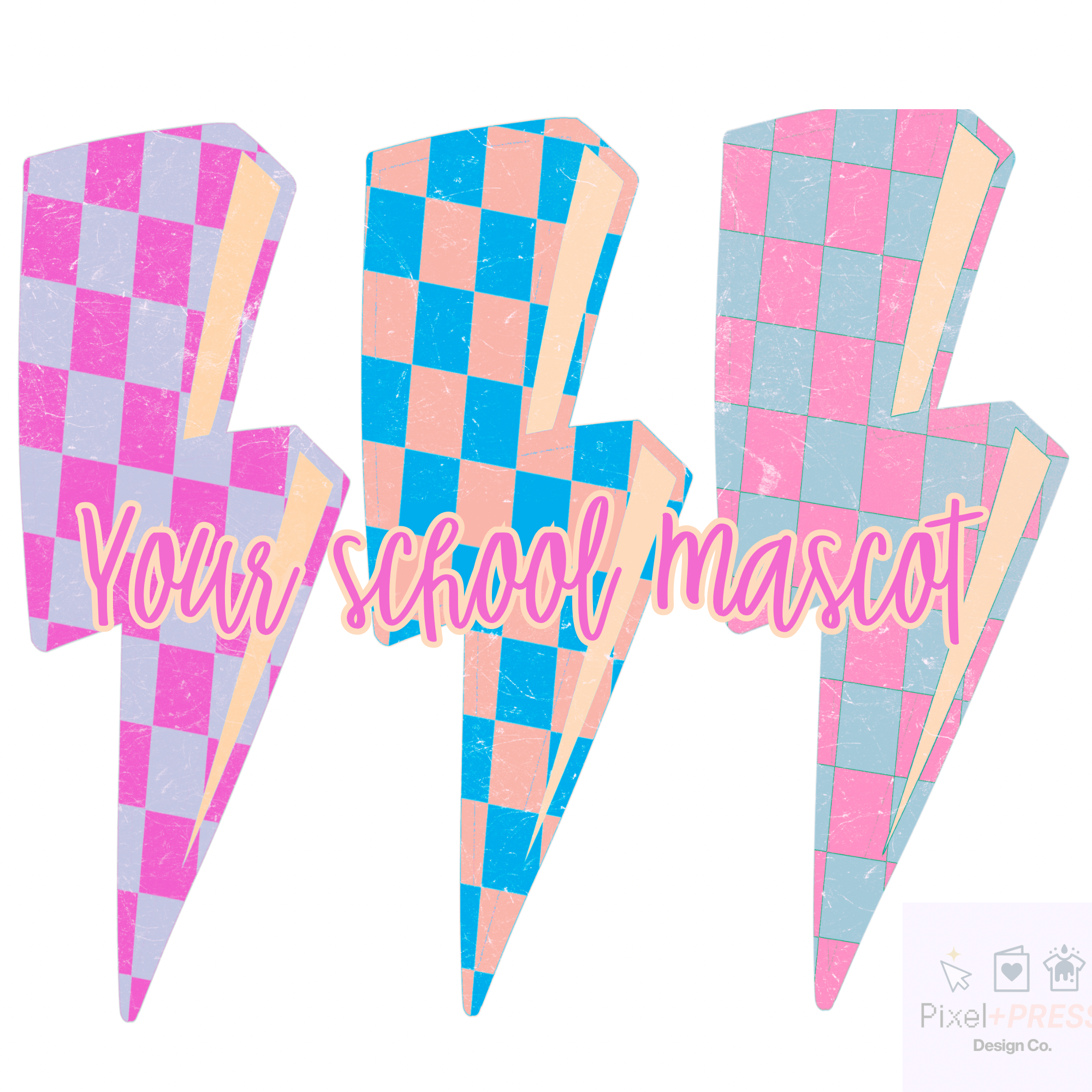 Custom School Name Lightning Bolt T-shirt