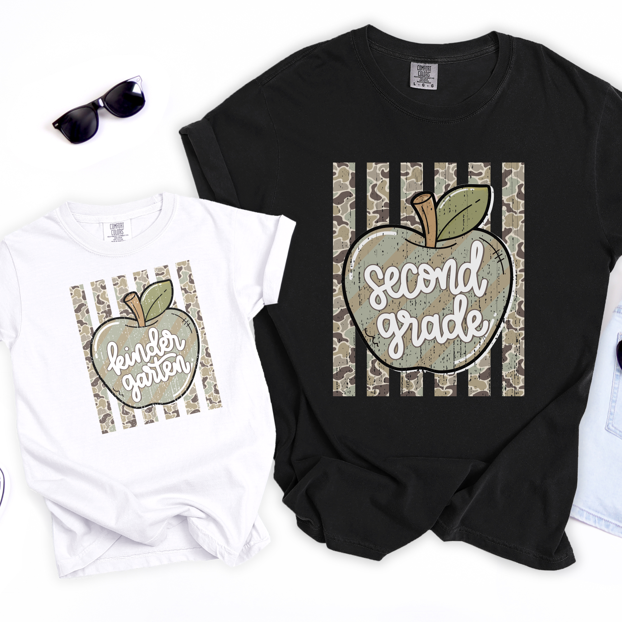 Camo Apple Back to School Youth Tee
